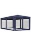 Party Tent with 6 Mesh Sidewalls Blue 3x6 m HDPE - 4