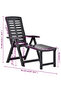 Folding Sun Lounger Plastic Anthracite - 3