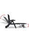 Sun Lounger with Footrest Plastic Anthracite - 6