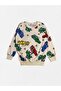Boy's Cotton Beige Color Car Patterned Long Sleeve Seasonal Pajama Set - 5