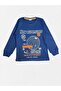 Boy's 100% Cotton Navy Blue Color Planet Pattern Long Sleeve Winter Pajamas - 5