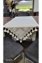 Buldan Handmade Lace 100% Cotton Bohemian Linen Runner Tablecloth 50X120