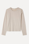 Women's Off-White Crew Neck Long Sleeve T-Shirt