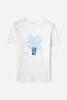 Women's Off-White Floral Printed Crew Neck T-Shirt - 6