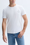 Men's Off-White Printed Crew Neck T-Shirt - 3