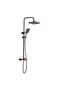 Milano Sina Rain Shower Mixer Set | Matt Black & Rose Gold | Durable Metal | 5 Year Warranty - 2