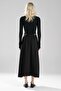 Women's Front Buttoned Belted Design Long Skirt - 5