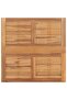 Folding Garden Dining Table 90x90x75 cm Solid Teak Wood - 4