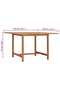 Garden Dining Table 110x110x75 cm Solid Wood Teak - 3