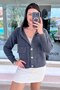 Prive Bearded Hooded Cardigan 6P028