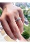Steel Stone Ring Silver Color Adjustable to Fit Finger. Does Not Tarnish.