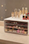 Sema White 3-Layer Makeup Organizer – Cosmetic Storage Box with Drawers Jewelry Organizer - 4