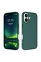 Carcasă mată din silicon, Optim Solution, pentru iPhone 17, verde, SlimFit, protecție cameră
