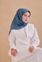 Tivil Silk Scarf Ist 11479 - 19 Turquoise Vintage Pattern - 4