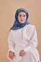 Tivil Silk Scarf Ist 11479 - 19 Turquoise Vintage Pattern - 5