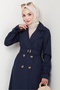 Full Length Waterproof Trench 1596 - Navy Blue - 2