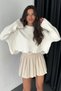 Flowy Detailed Crew Neck Crop Length Knitwear Sweater Aw25Kz0047 - 6