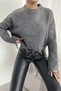 Flowy Detailed Crew Neck Crop Length Knitwear Sweater Aw25Kz0047 - 5