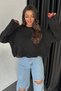 Flowy Detailed Crew Neck Crop Length Knitwear Sweater Aw25Kz0047 - 4