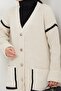 İlge Buttoned Knitwear Cardigan 1597 - Beige - 5