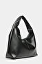 Black Pu Leather Women's Shopper Shoulder Bag – Soft Form Vintage Model - 3