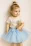 Baby Girl Lined Tutu Skirt with Buckle on the Front and Elastic Waist