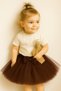 Baby Girl Lined Tutu Skirt with Buckle on the Front and Elastic Waist