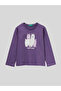 Girl's Printed Sweatshirt 1-6 Years Purple