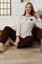 Embroidered Cotton Heart Detail Pajama Set