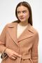 Oversize Snap Closure Fish Scale Pattern Medium Length Coat Somon 3035 - 3