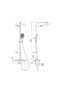 Milano Piano Plus Round Rain Shower Panel | Matt Grey Stainless Steel | Luxury Bath System - 2