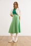 Women's Pistachio Green Waistband Thessaloniki Bell Skirt Etk-19000297 - 4
