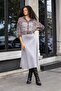 Lightweight Lycra Suede Fabric High Waist Kilos Long Skirt-Light Gray - 3
