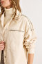 Women's Stone Shoulder Pockets Stone Detailed Cotton Gabardine Jacket Ckt-19000470 - 3