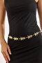 Women's Star Gold Square Oval Detailed Chain Belt Kmr-19000157 - 3