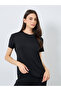Black Solid T-Shirt and Leggings Co-Ords - 3