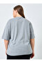 Plus Size Grey Graphic Print T-Shirt - 4