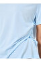 Women Side Gathered Detail Regular Fit T-Shirt - 3