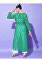 Green Polka Dot Print Long Sleeve Shrug - 6