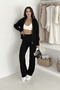 Zipper Detailed Wick Knitted Knitwear Bottom-Top Set Aw25Au0018 - 2