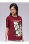 Women Red Relaxed Fit Floral Print T-Shirt - 5
