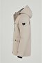 Men's Cream Cotton Polyester Blend Furry Detachable Hooded Coat & Jacket - 3