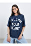 Slogan Print Oversized T-Shirt