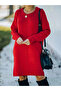 Plus Size Round Neck Knit Knee Length Dress