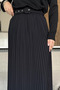Black Belted Pleated Hijab Skirt (Available in S, M, L, XL) - 4