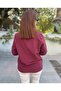 Skirt with Guipure Zipper Jacket Burgundy - 4