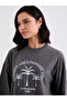 Acid Washed Graphic Print Oversized T-Shirt - 3