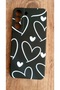 Samsung Galaxy S22 Wave Heart Printed Inside Velvet Silicone Phone Case Cover