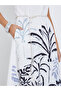 White Floral Print Strappy Maxi Dress - 3