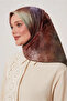 وشاح كوبر الناعم 94×94 - كاكي مزخرف - 3